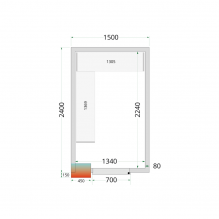 TEFCOLD CR 150x240x220 Panely ke stavebnicovým boxům 80 mm 